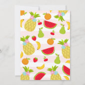 ツーティフルーティパーティの招待状2nd誕生日パーティー 招待状 (裏面)