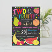 ツーティフルーティパーティー誕生日招待状 招待状 (スタンド正面)