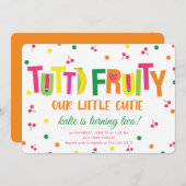 ツーティフルーティ第2バースデーパーティーへの招待 招待状 (正面/裏面)