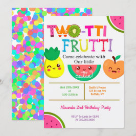 ツーティフルーティ2ndガールバースデーパーティー招待状