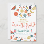 ツーティフルーティ |フルーツ2nd誕生日招待状 招待状 (正面)