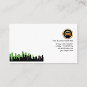 ツートエレガントーンシティスカイラインシルエットタクシー 名刺 (裏面)