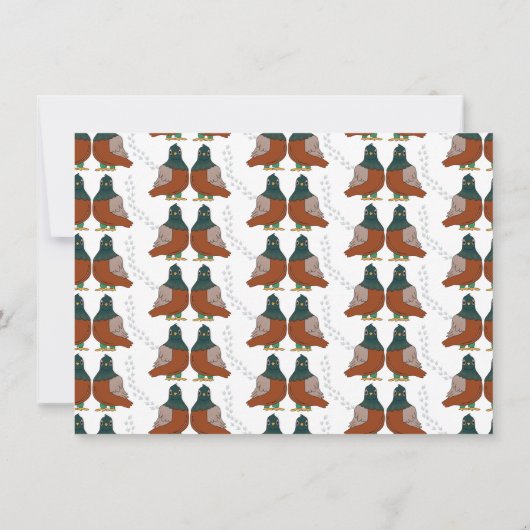 ツートルハジカワイバードカスタム ノートカード (裏面)