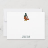 ツートルハジカワイバードカスタム ノートカード (正面)