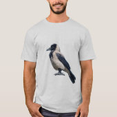 ツートンカラーの哨兵 黒僧侶ガラスハシガラス Tシャツ (正面)
