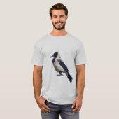 ツートンカラーの哨兵 黒僧侶ガラスハシガラス Tシャツ (正面フル)