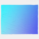 ツートンブルーの色の組み合わせ フリースブランケット (正面(横))