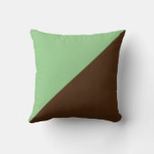 ツートン対角線のセージとリッチブラウン クッション (裏面)