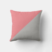 ツートン斜めダスティピンクとグレー クッション (裏面)