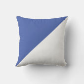 ツートン斜めブルーThrow Pillow クッション (裏面)