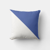 ツートン斜めブルーThrow Pillow クッション (正面)
