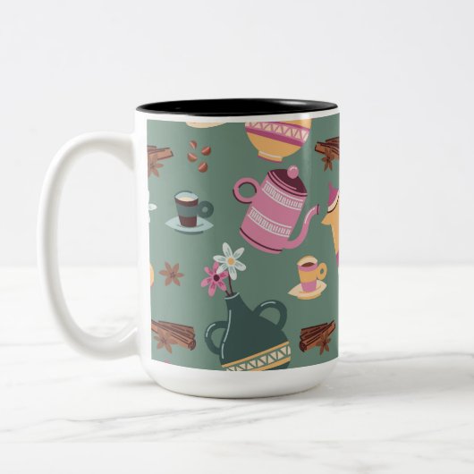 ツートン コーヒーマグ デザイン ツートーンマグカップ (左)