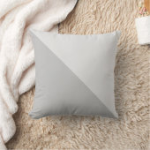 ツートン ダイアゴナル ライト&ミディアム グレー クッション (ブランケット)