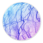 ツートン パープル マーブル調 セラミックノブ (正面)