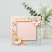 ツートン フローラル 招待状 (スタンド正面)