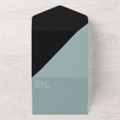 ツートン ブラック  タイポグラフィー オールインワン インビテーション (外側)