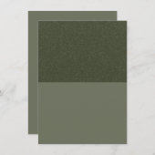 ツートン モスグリーン フラット 発表 カード オーダーメイド (正面/裏面)