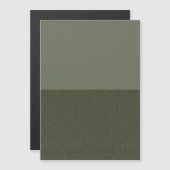 ツートン モスグリーン 薄型 マグネティック カード - カスタマイズ (正面/裏面)
