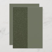ツートン モス グリーン フラット メニュー カード - カスタマイズ可能 (正面/裏面)