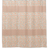 ツートン モチーフ カラメル ビーズ シャワーカーテン (正面)