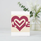 ツートン ワインボルド パープル ラブ ポストカード (スタンド正面)