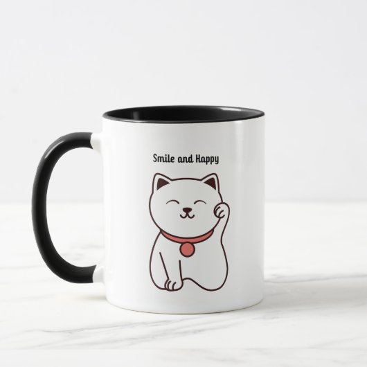 ツートーンキャットコーヒーカップ マグカップ (左)