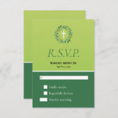 ツートーングリーンリーフリース春バプテスマRSVP (正面/裏面)