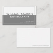 ツートーングレーホワイト、プロフェッショナル名刺 名刺 (正面/裏面)