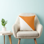 ツートーンダイアゴナルオレンジ装飾用クッション クッション (椅子)