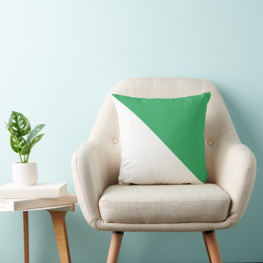 ツートーンダイアゴナルシーグリーン装飾用クッション クッション (椅子)