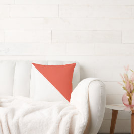 ツートーンダイアゴナルダークオレンジ装飾用クッション クッション