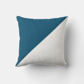 ツートーンダイアゴナル海ブルー装飾用クッション クッション (裏面)