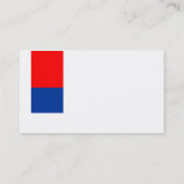 ツートーンデコール – 赤とネイビーブルー 名刺 (裏面)