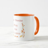 ツートーンハッピーサンクスギビングホリデーマグ マグカップ (正面右)
