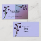 ツートーンパープルバラデザイン 名刺 (正面/裏面)