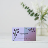 ツートーンパープルバラデザイン 名刺 (スタンド正面)