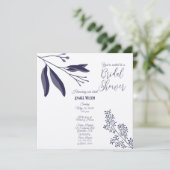 ツートーンパープルフォークアートフローラシャワー 招待状 (スタンド正面)