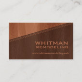 ツートーンブラウン木目プロフェッショナル 名刺 (正面)
