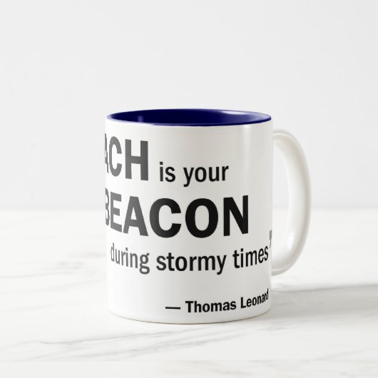 ツートーンマグ- 「コーチですあなたの標識は… 「は ツートーンマグカップ (正面右)