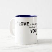 ツートーンマグ- 「愛サワードウのようです… 「は ツートーンマグカップ (正面左)