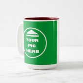 ツートーンマグ – 画像を追加15 ozホワイトマルーン ツートーンマグカップ (正面左)