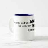 ツートーンマグ- 「魔法を… 「待っている人々 ツートーンマグカップ (正面左)