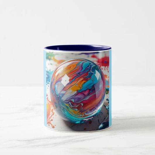ツートーンマグ, 11oz (マーブル-13) ツートーンマグカップ (中央)