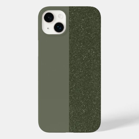 ツートーンモスグリーンiPhone 14プラスケース(カスタム) Case-Mate iPhoneケース (裏面)