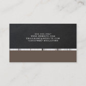 ツートーンレザー |コンサルティング |木製トリム 名刺 (裏面)