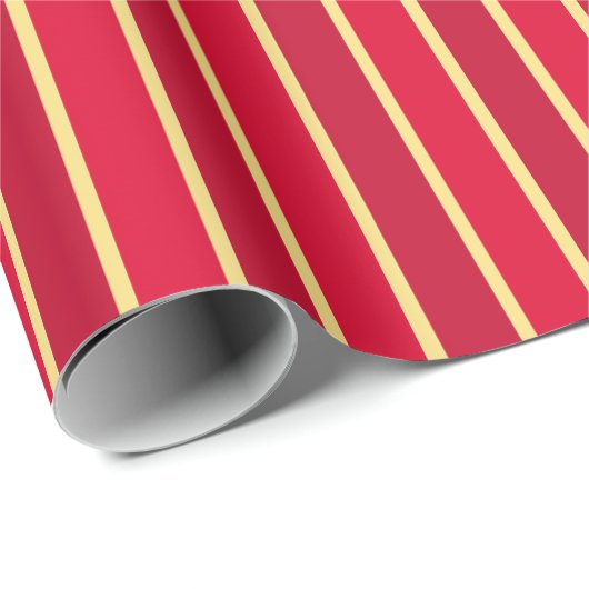 ツートーンレッドと金ゴールド ラッピングペーパー (ロールコーナー)