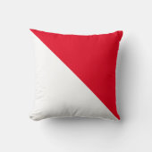 ツートーン対角レッド装飾用クッション クッション (正面)