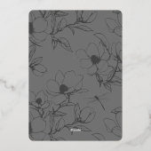 ツートーン石板フローラ&トンフライ箔招待状 箔招待状 (裏面)