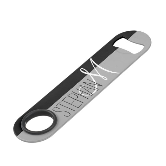 ツートーン記念結婚モノグラム スピード栓抜き (正面アングル)