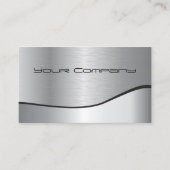 ツートーン銀企業の名刺 名刺 (正面)